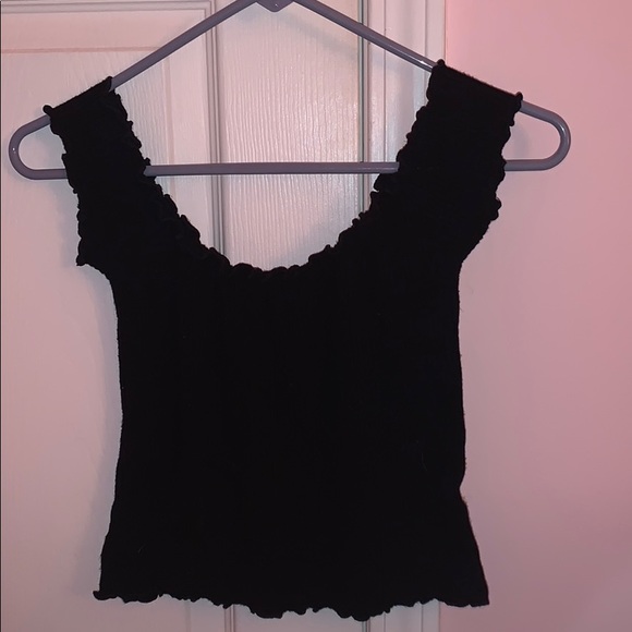 Brandy Melville Tops - Brandy Melville Lettuce Edge Off the Shoulder top